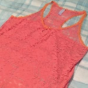 Pink Lace Nightgown. 1X EUC